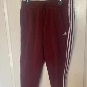 Adidas Kids Burgundy Joggers